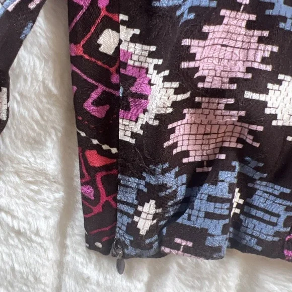 NWT Skies Are Blue Cropped Blouse Balloon Long Sleeve Floral Women's‎ Size Small - Picture 9 of 10